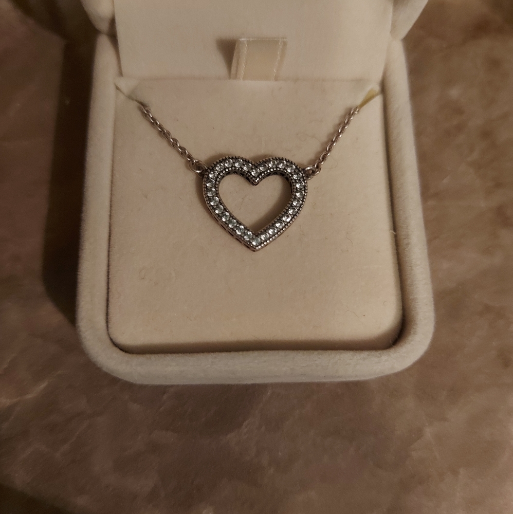 Pandora open heart necklace